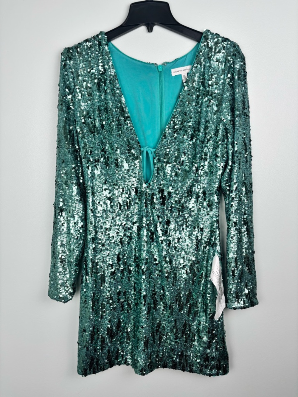 Dress The Population Dayton Dress Womens XL Sage Green Sequin Bodycon Mini Party